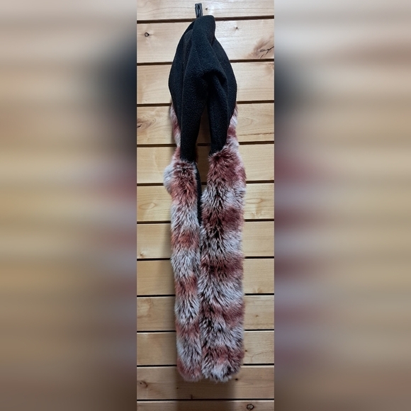 Faux Fur Hooded Scarf - Multicolor main image 4